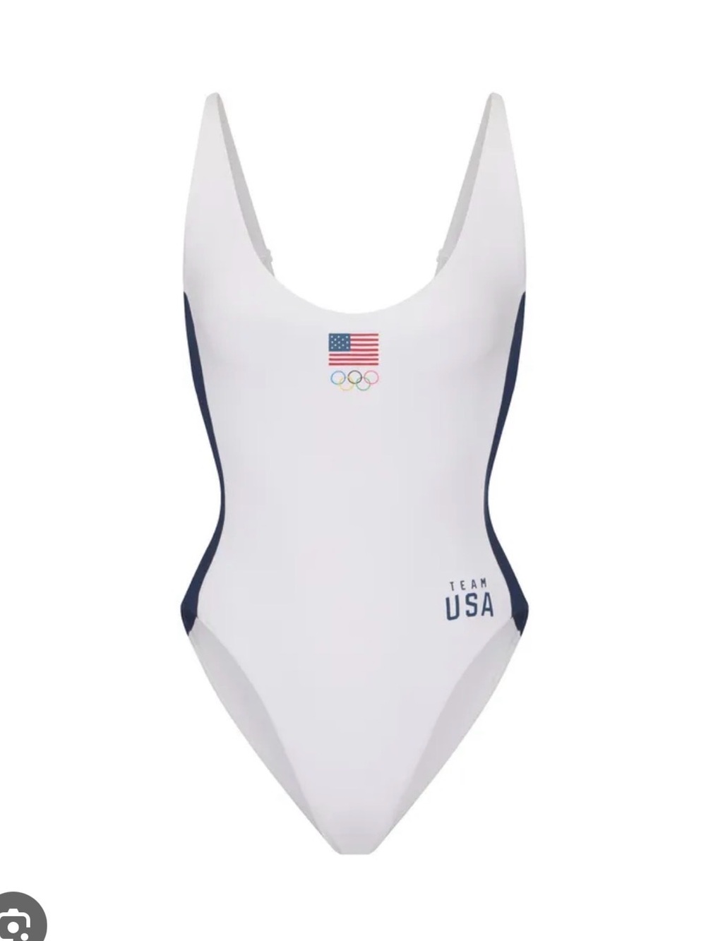 SKIMS White One-Piece Swimsuit Team USA size small